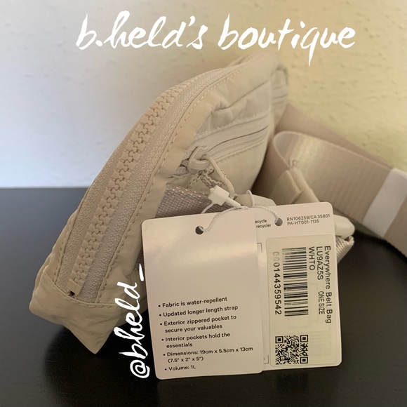 lululemon Everywhere Belt Bag *Extended Strap in White Opal OS Brand New NWT - Picture 4 of 15